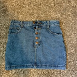 Jean mini skirt